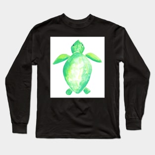 Watercolor Sea Turtle Long Sleeve T-Shirt